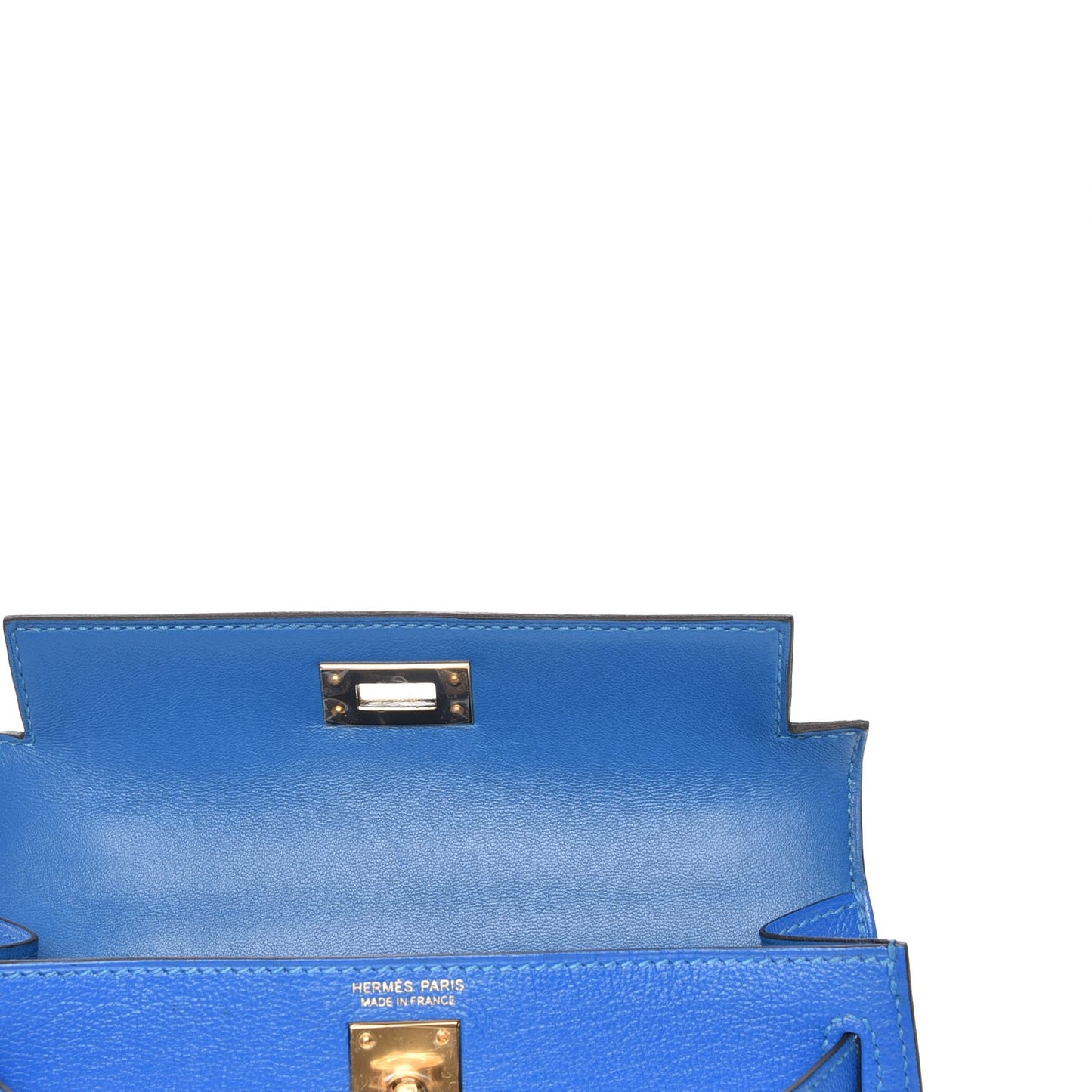 Chevre Mysore Mini Kelly Sellier 20 Bleu Hydra