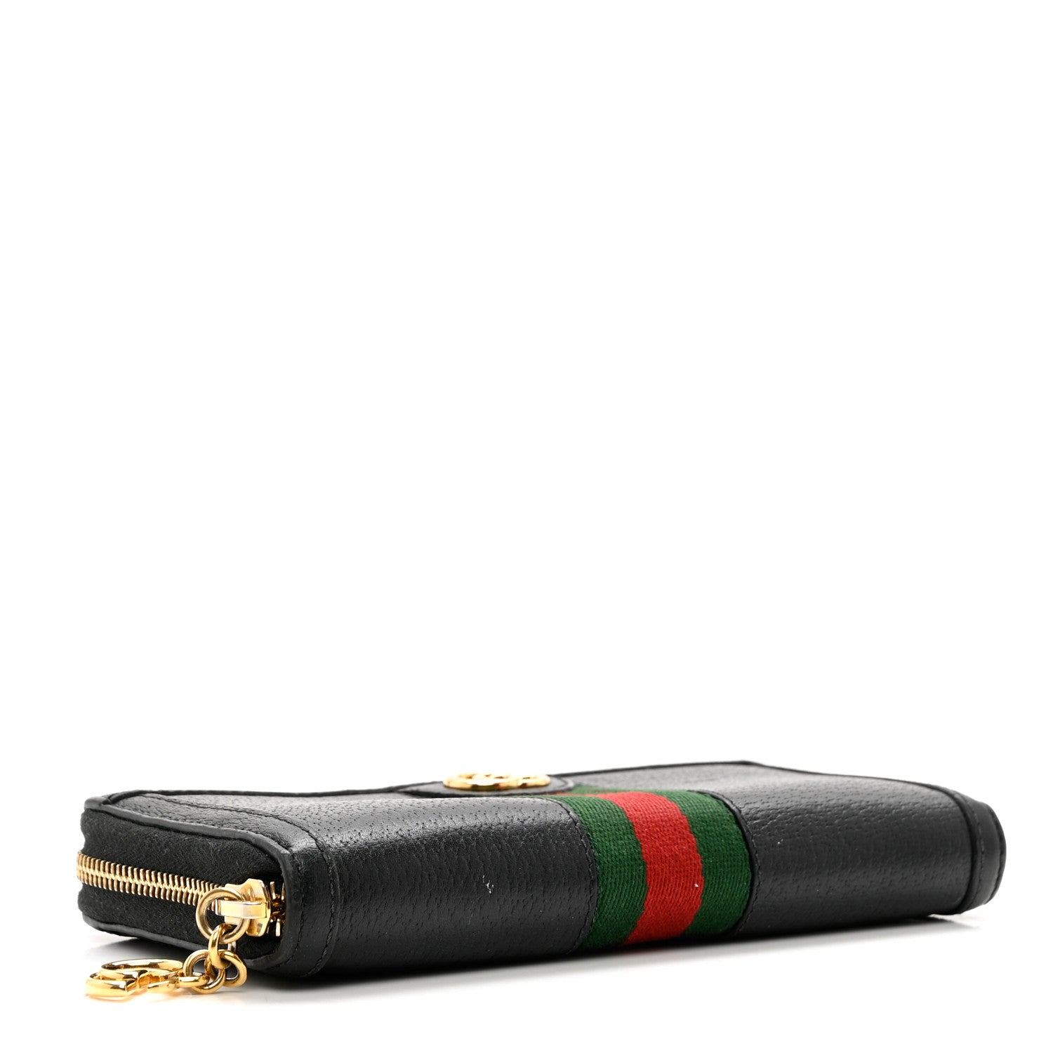 Gucci Calfskin Web Ophidia Zip Around Wallet Black 4 of 6