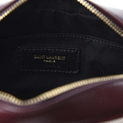 Saint Laurent Calfskin Canvas Monogram Lou Belt Bag Natural Dark Legion Red 8 of 10