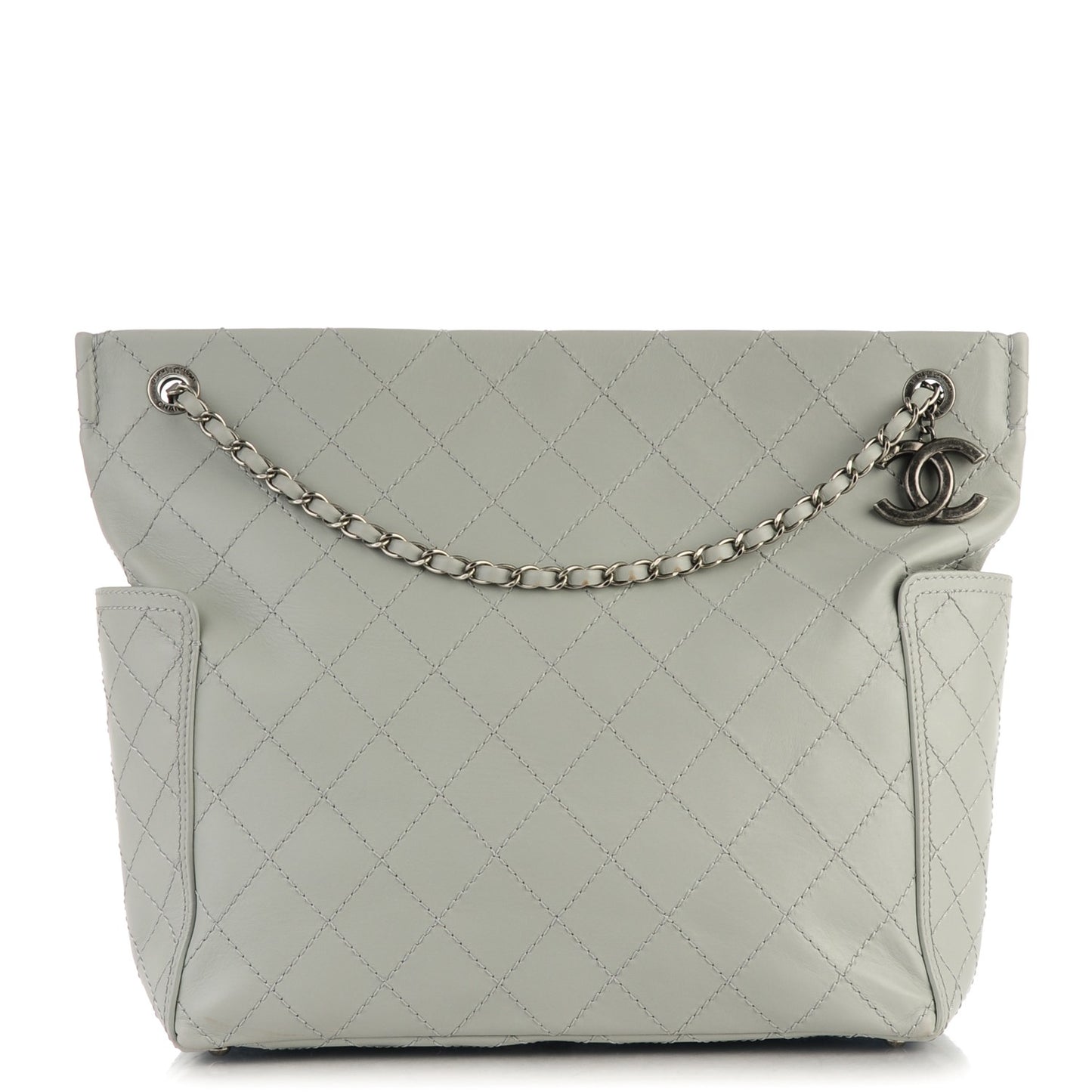 Calfskin CC Pocket Hobo Grey