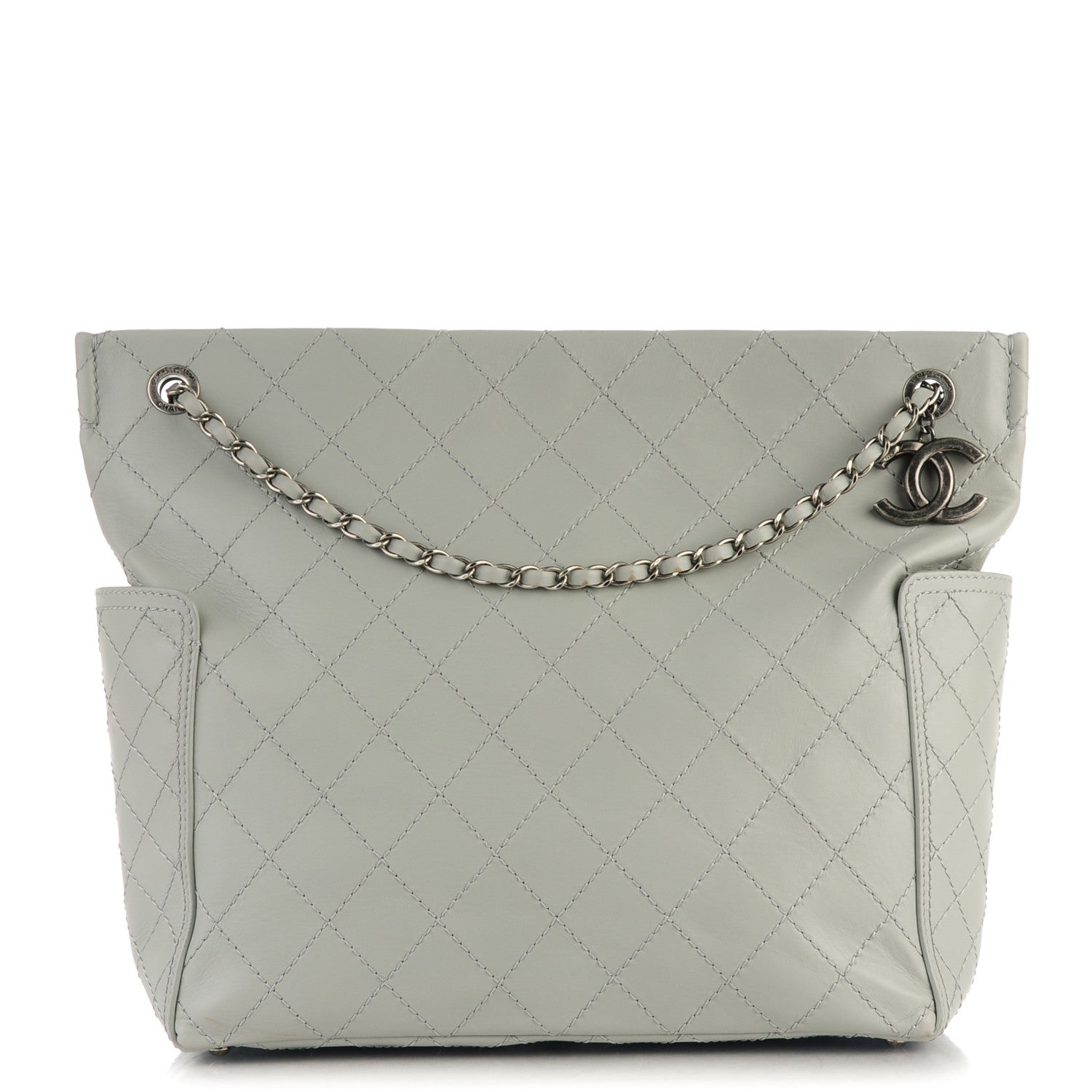 Chanel Calfskin CC Pocket Hobo Grey 1 of 10