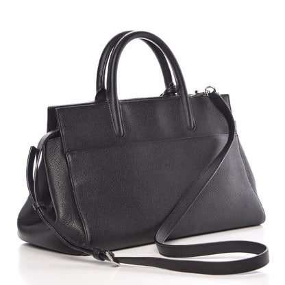 Saint Laurent Grained Calfskin Small Cabas Rive Gauche Black 3 of 13