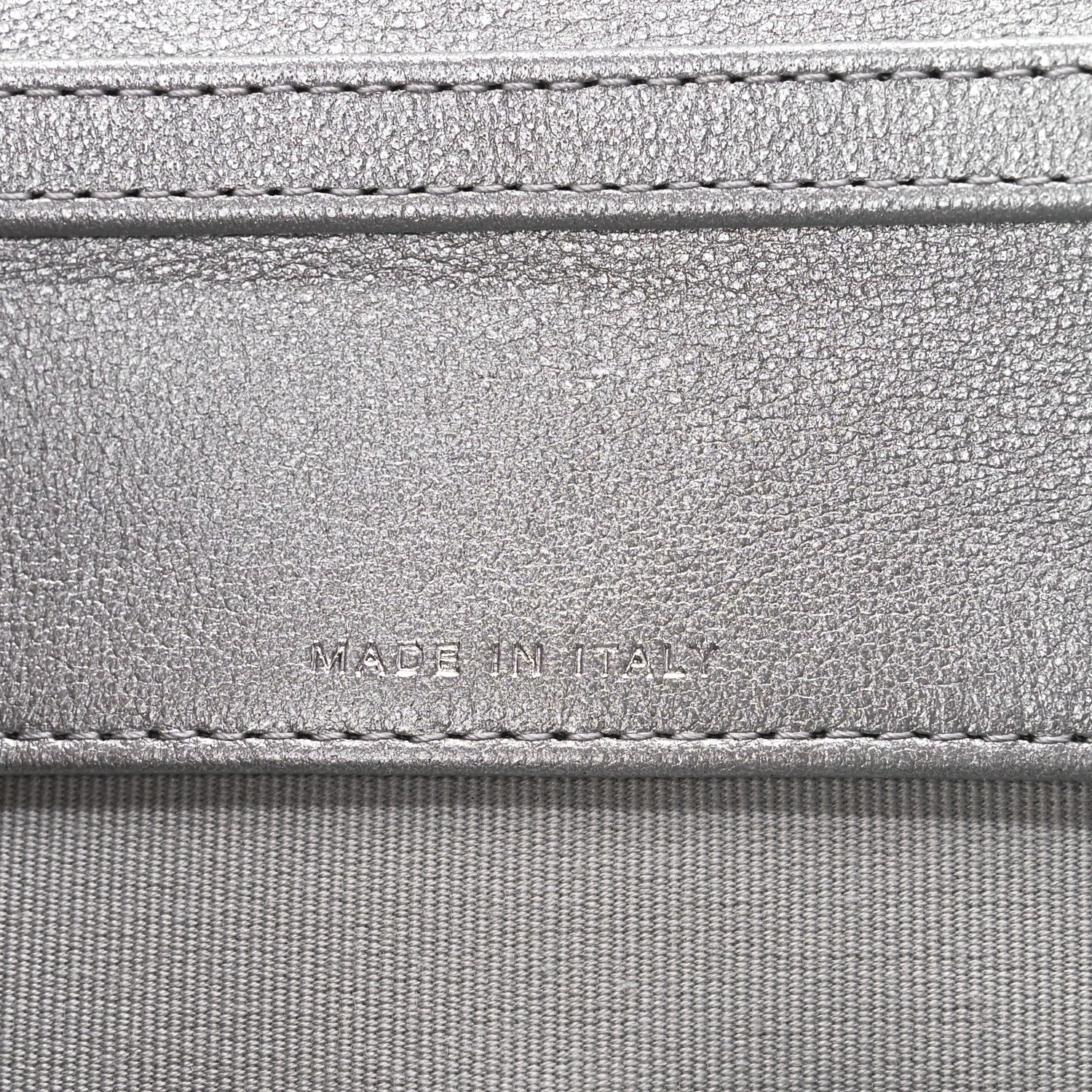 Chanel Iridescent Mirror Goatskin Quilted Clutch With Chain Silver 7 of 11