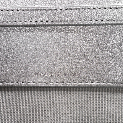 Chanel Iridescent Mirror Goatskin Quilted Clutch With Chain Silver 7 of 11