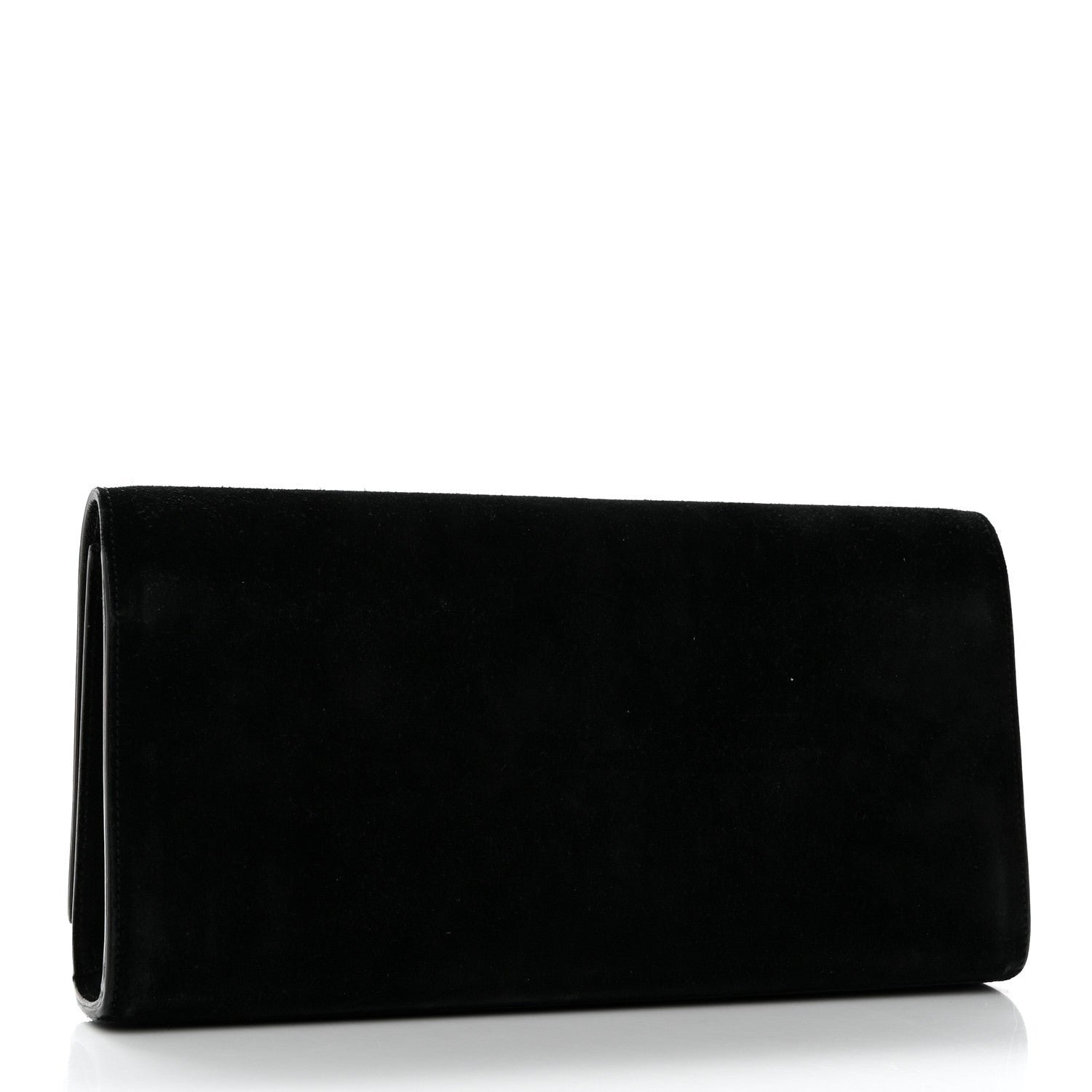 Saint Laurent Suede Classic Monogram Cassandre Clutch Clutch Black 3 of 7