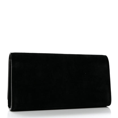 Saint Laurent Suede Classic Monogram Cassandre Clutch Clutch Black 3 of 7