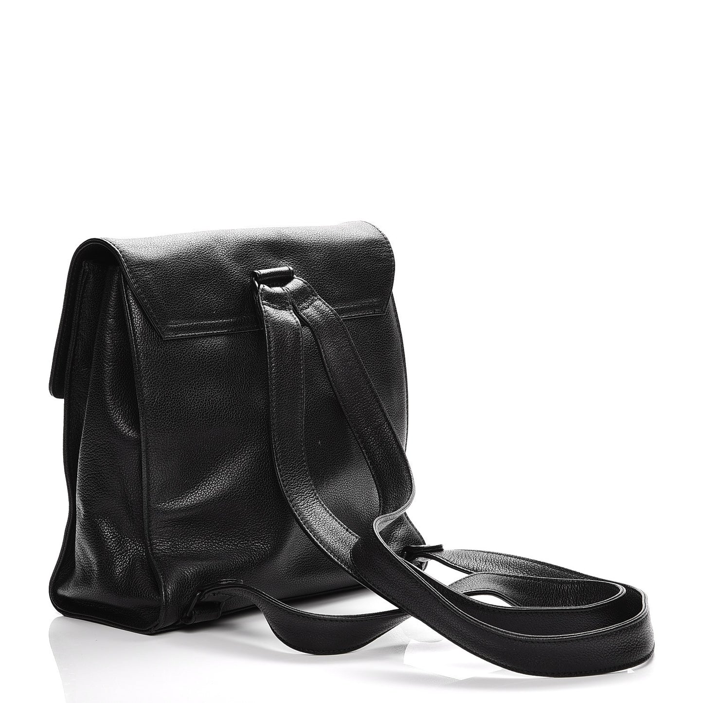 Grained Calfskin CC Backpack Black