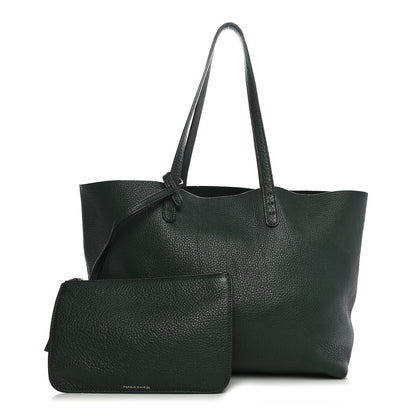 Mansur Gavriel Tumbled Calfskin Small Shopping Tote Green 1 of 9