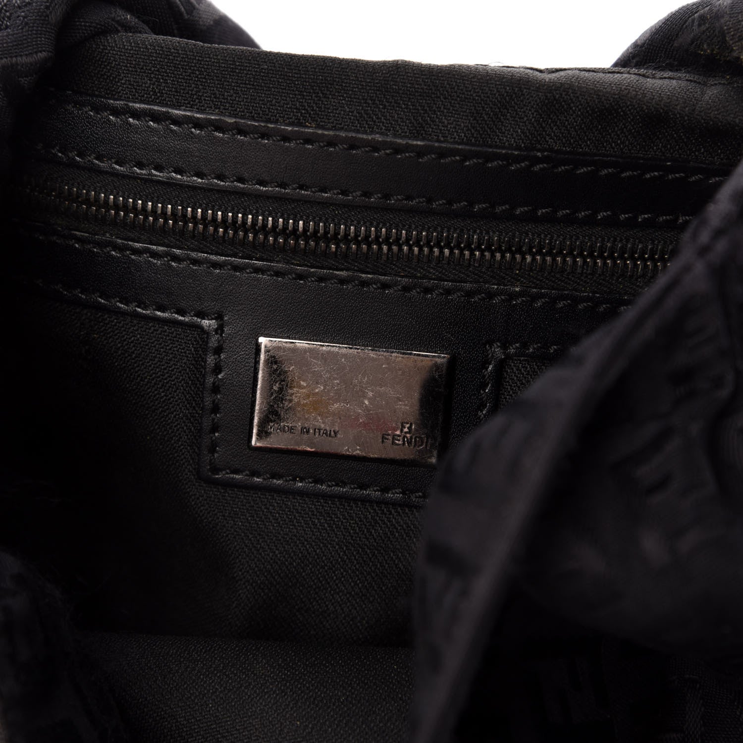 Fendi Zucchino Mama Baguette Black 6 of 9