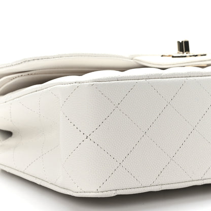 Chanel Caviar Quilted Small Double Flap White 8 of 10