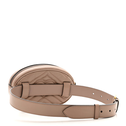 Gucci Calfskin Matelasse GG Marmont Belt Bag 75 30 Porcelain Rose 3 of 11