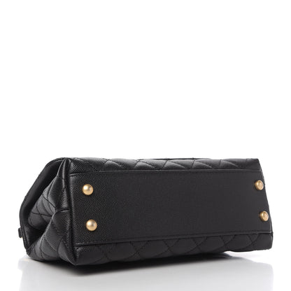 Chanel Caviar Lizard Quilted Mini Coco Handle Flap Black 4 of 11