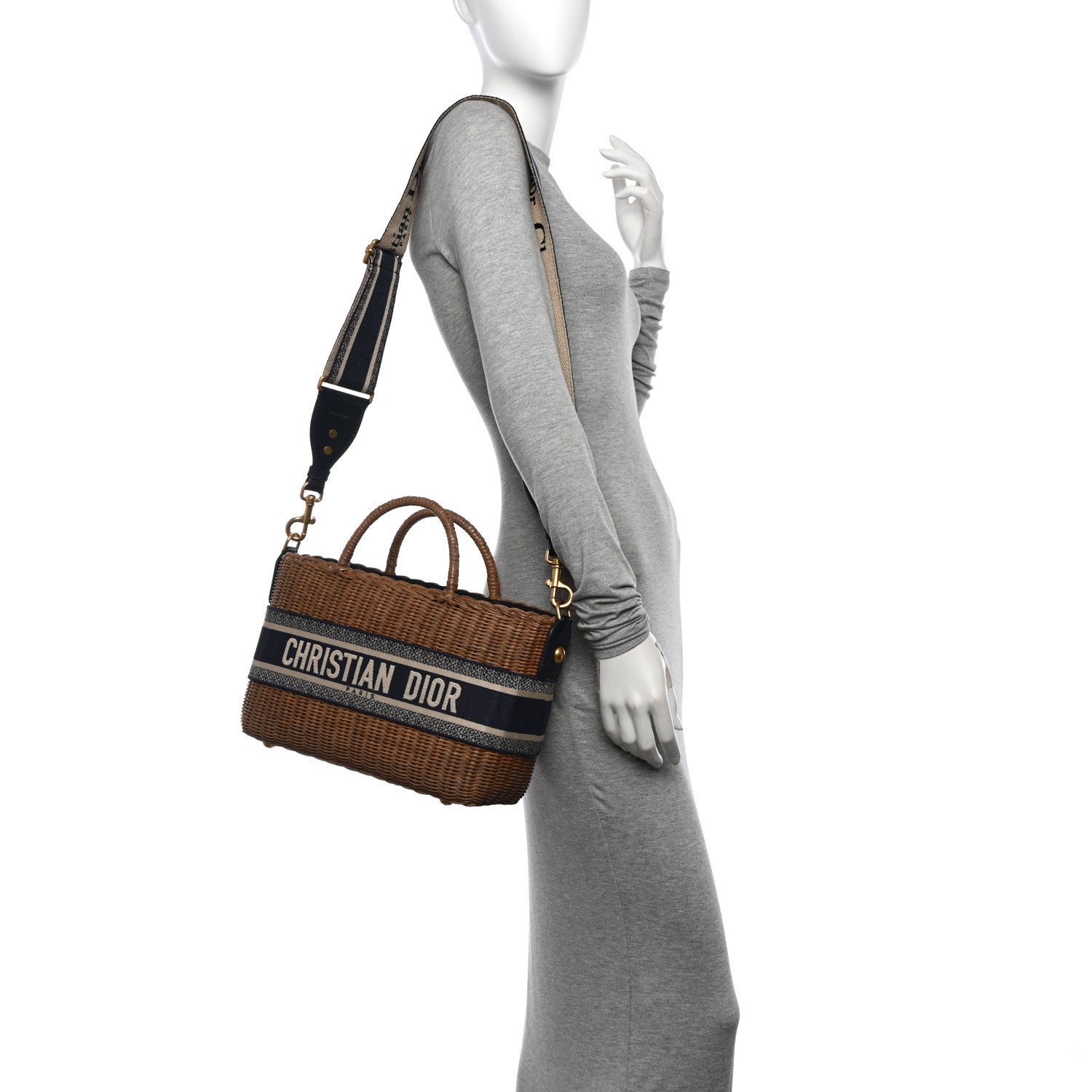 Christian Dior Wicker Oblique Basket Bag Blue 1634319 – FASHIONPHILE