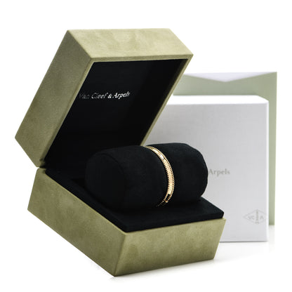 Van Cleef & Arpels 18K Yellow Gold Perlee Signature Bangle Bracelet XS 4 of 4