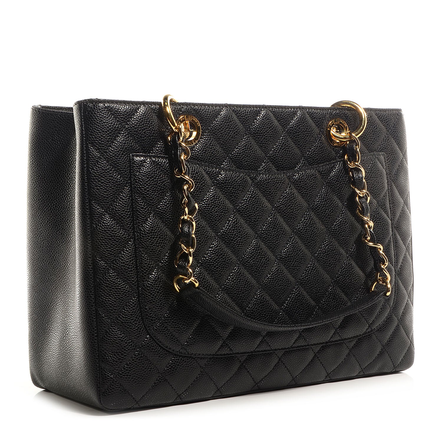 Chanel Caviar Grand Shopping Tote GST Black 3 of 7