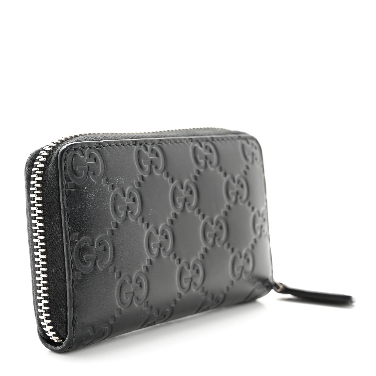 Gucci Guccissima Zip Around Card Case Black 3 of 10