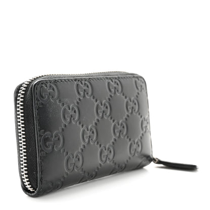 Gucci Guccissima Zip Around Card Case Black 3 of 10