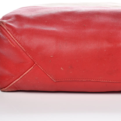 Celine Lambskin Vertical Bi-Cabas Beige Red 18 of 21