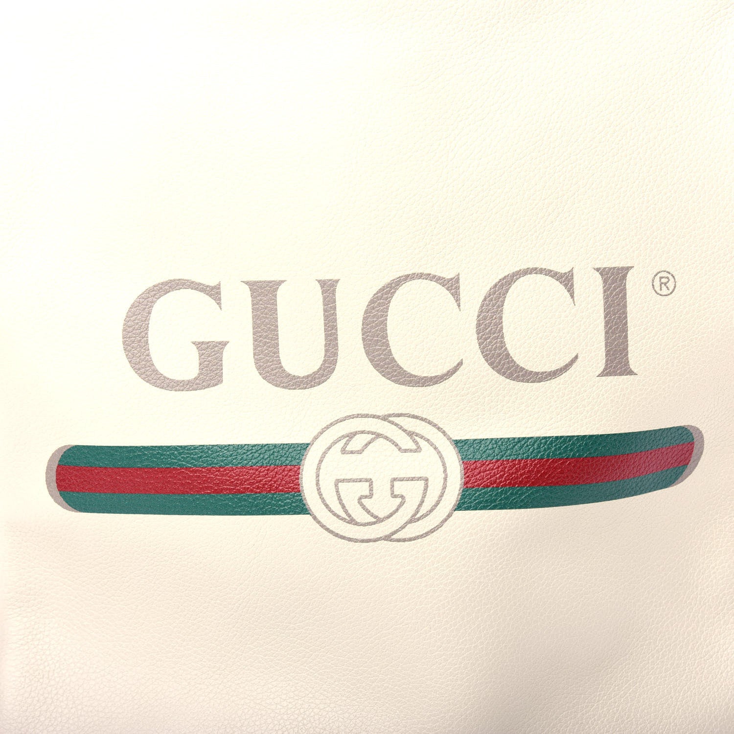 Gucci Calfskin Logo Drawstring Backpack Mystic White 11 of 12