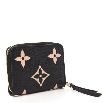 Louis Vuitton Empreinte Monogram Giant Zippy Coin Purse Black Beige 3 of 11