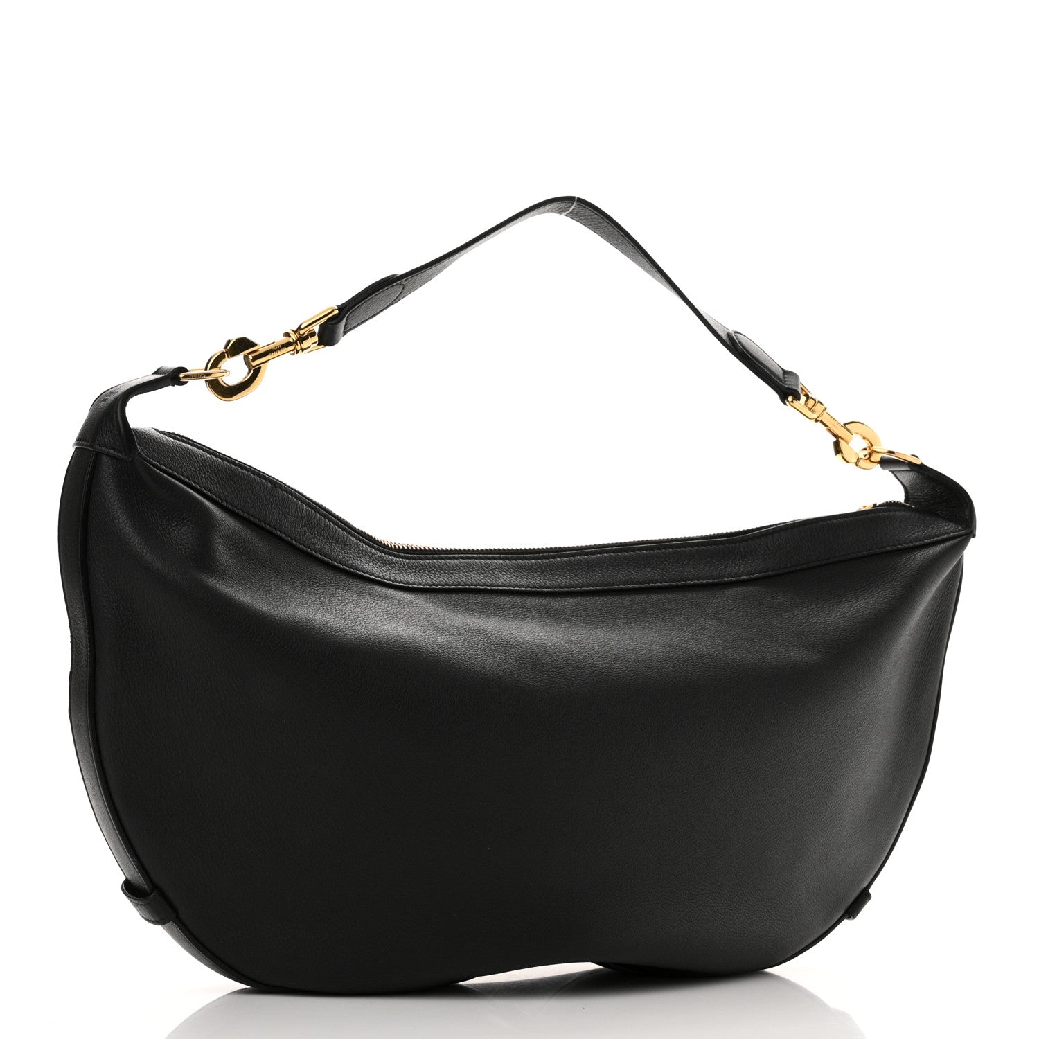 Celine Supple Calfskin Medium Strap Leandre Shoulder Bag Black
