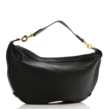 Celine Supple Calfskin Medium Strap Leandre Shoulder Bag Black 3 of 9