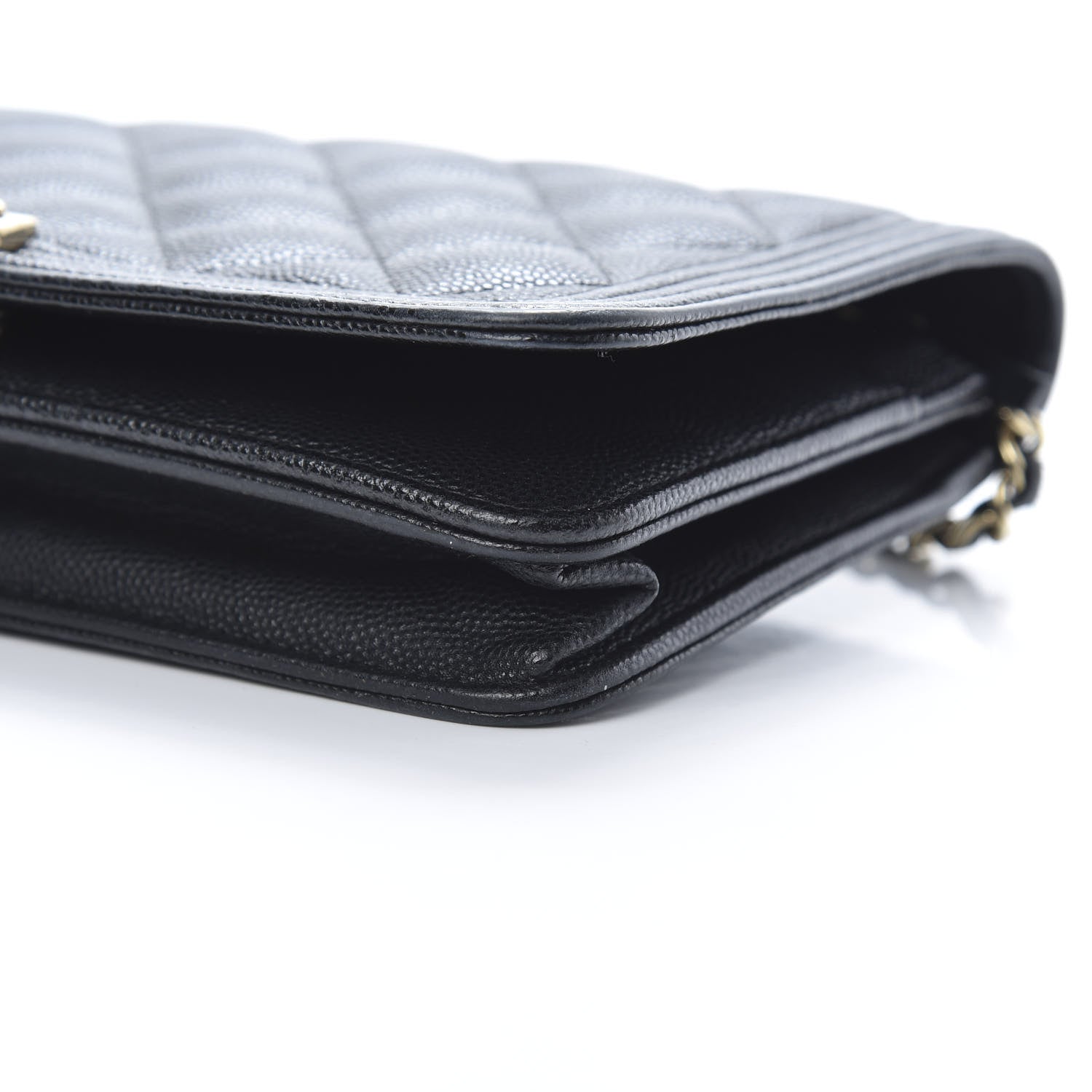 Chanel Caviar Quilted Boy Wallet On Chain WOC Black 11 of 15