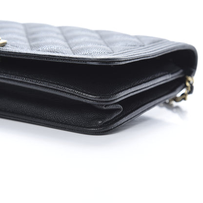 Chanel Caviar Quilted Boy Wallet On Chain WOC Black 11 of 15