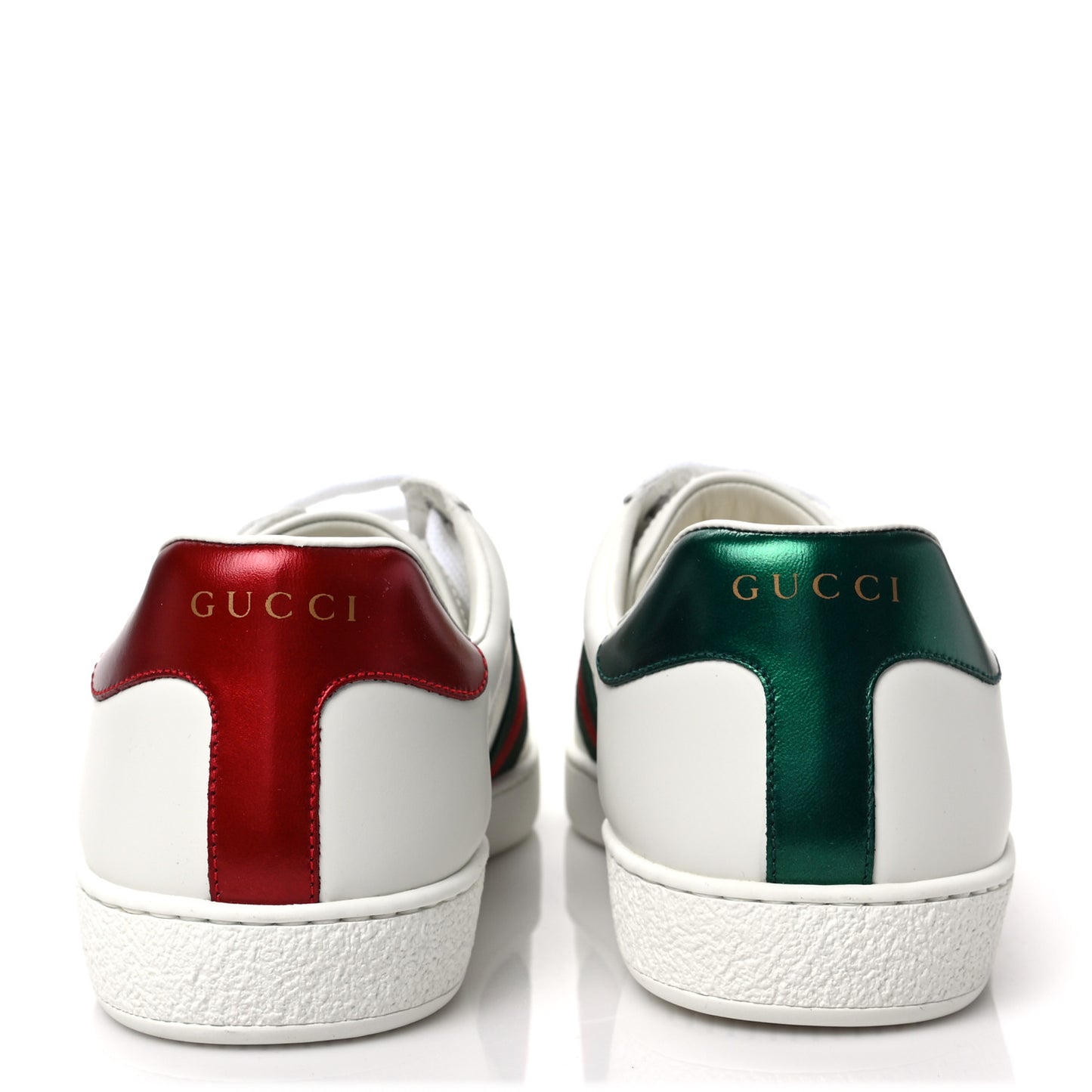 Calfskin Web Mens Gucci Band Ace Sneakers 8.5 White