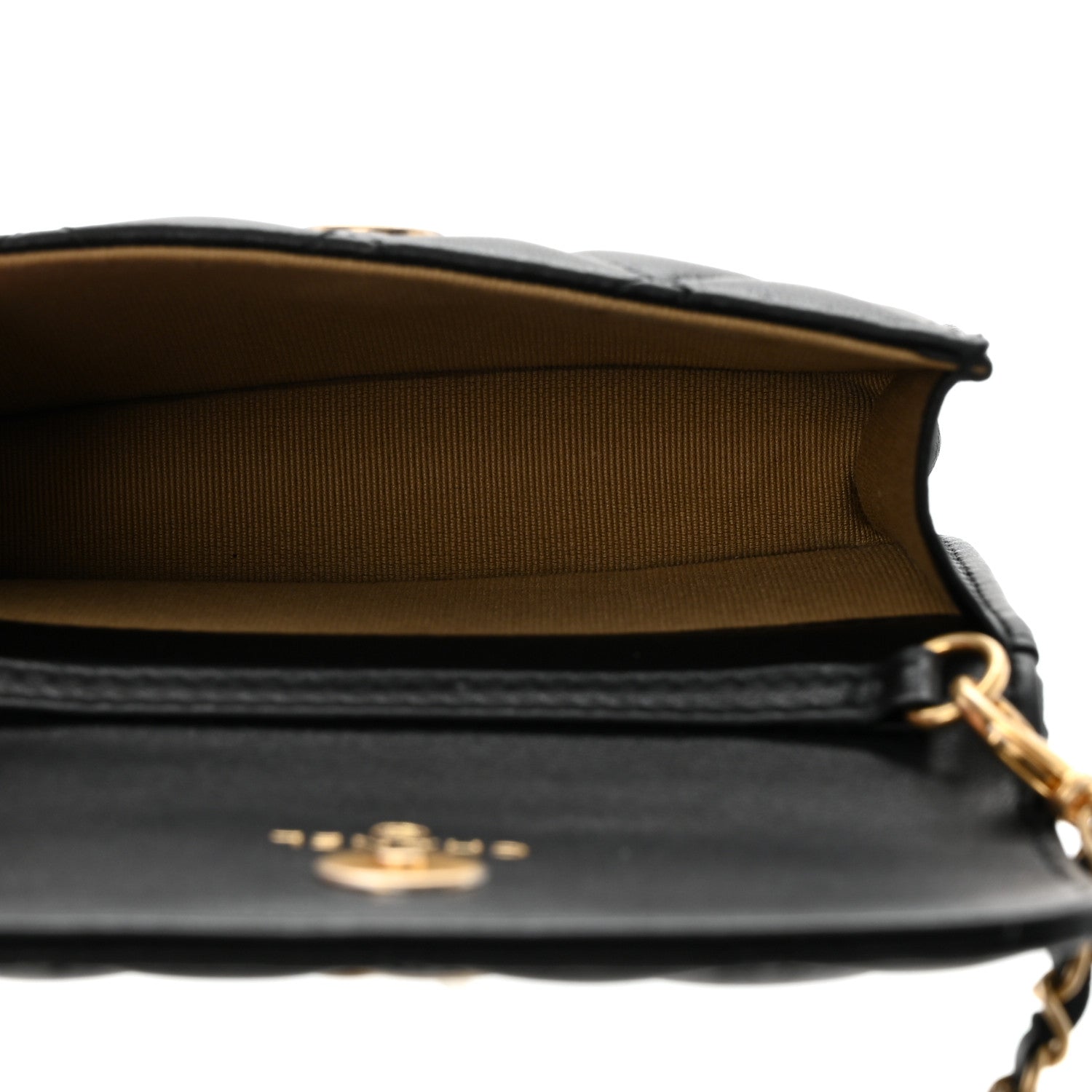 Chanel Lambskin Quilted Pearl Crush Clutch With Chain Black 5 of 12