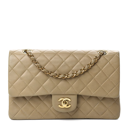 Chanel Lambskin Quilted Medium Double Flap Beige 1 of 14