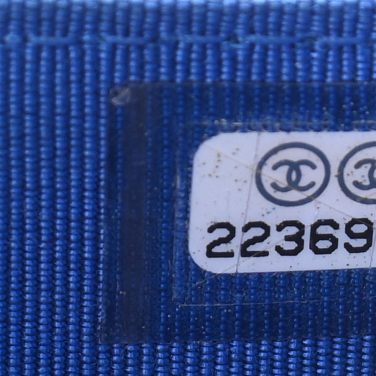 Chanel Caviar Chevron Quilted Wallet On Chain WOC Bright Blue 8 of 14