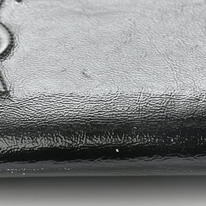 Saint Laurent Textured Patent Monogram Large Belle De Jour Clutch Black 10 of 12