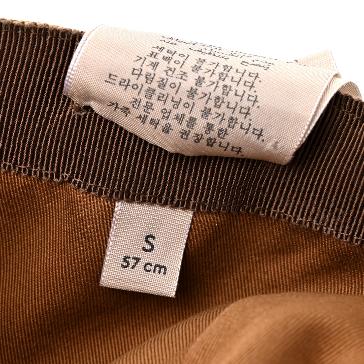 Monogram Textured Dollar Calfskin Zeno Baseball Hat S Beige