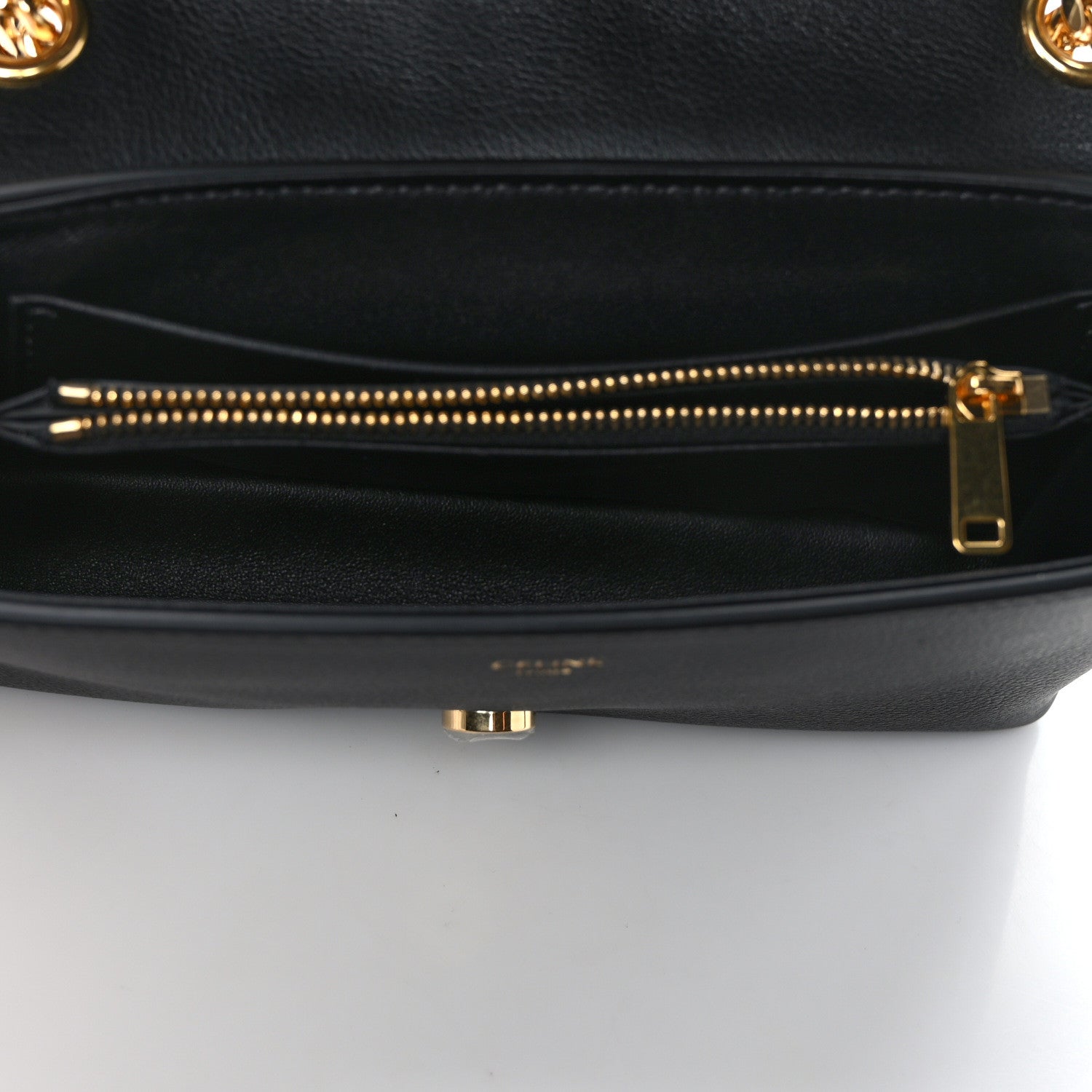 Celine Supple Calfskin Teen Victoire Black 5 of 9