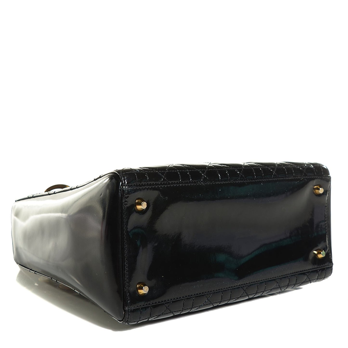 Patent Cannage Medium Lady Dior Black