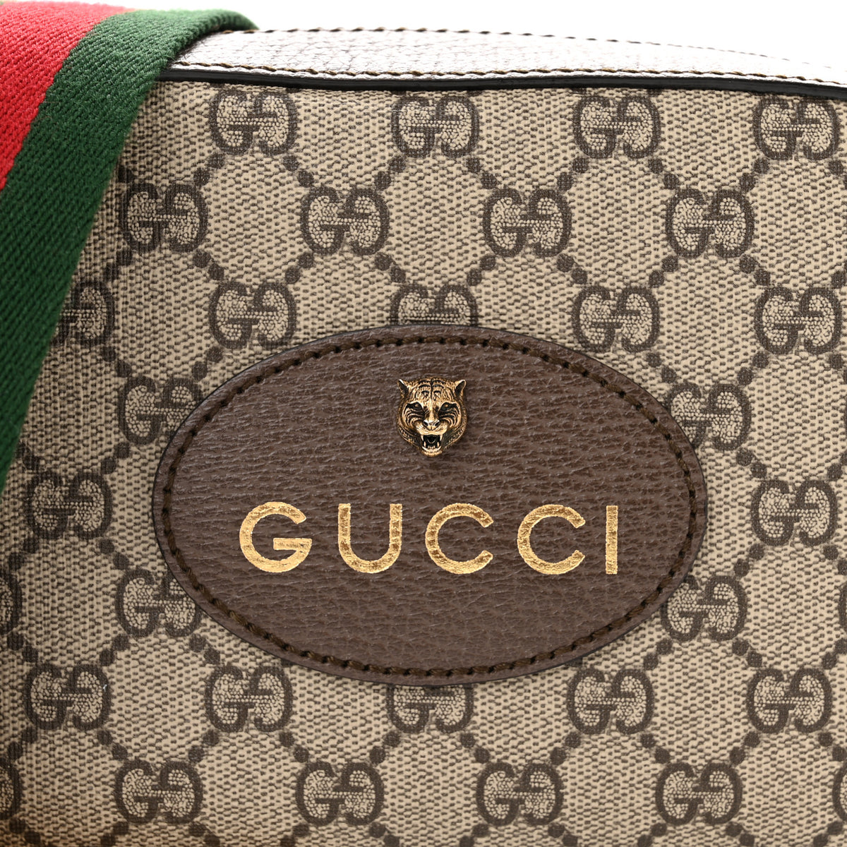 Gucci GG Supreme Monogram Web Neo Vintage Shoulder Bag Beige New Acero Crop 8 of 10