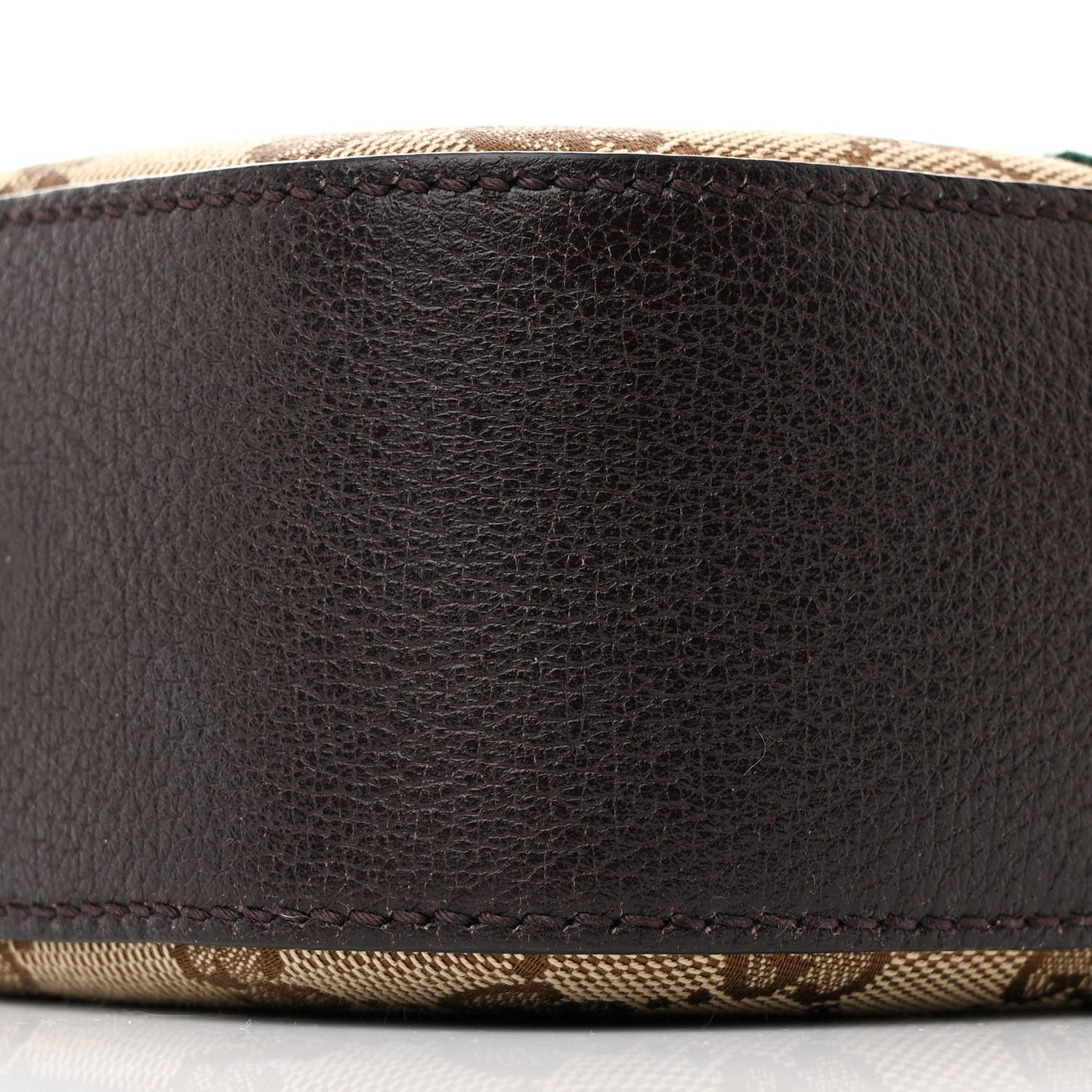GG Supreme Monogram Web Small Webby Bee Shoulder Bag Dark Brown