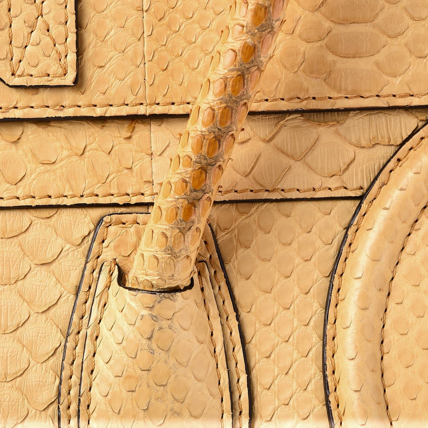 Python Mini Luggage Beige