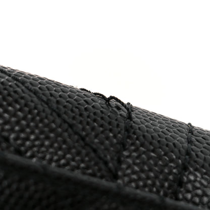 Saint Laurent Grain De Poudre Textured Mixed Matelasse Triquilt Small Monogram Envelope Wallet Black 10 of 10