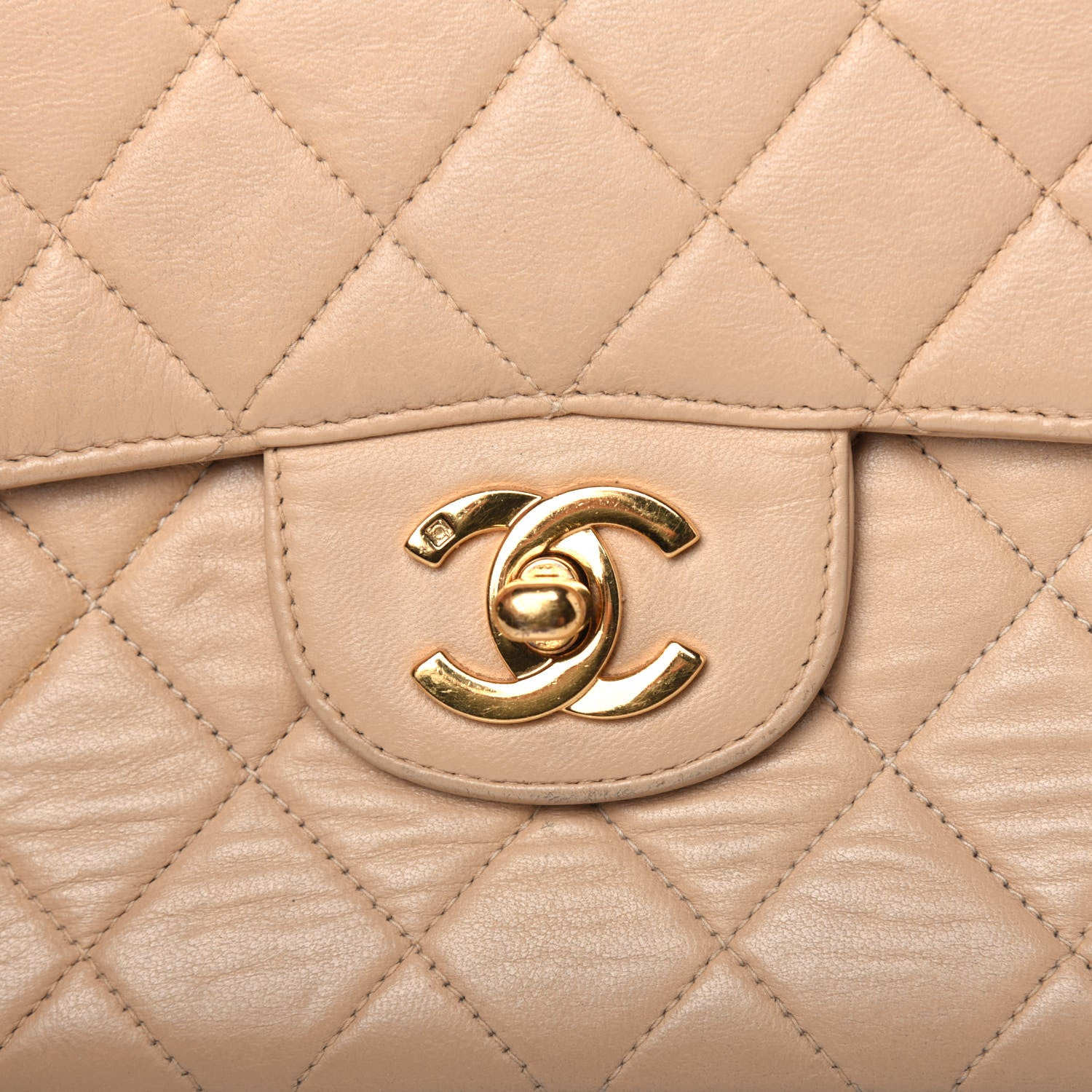 Chanel Lambskin Quilted Medium Double Sided Flap Beige 25 of 25