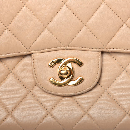 Chanel Lambskin Quilted Medium Double Sided Flap Beige 25 of 25