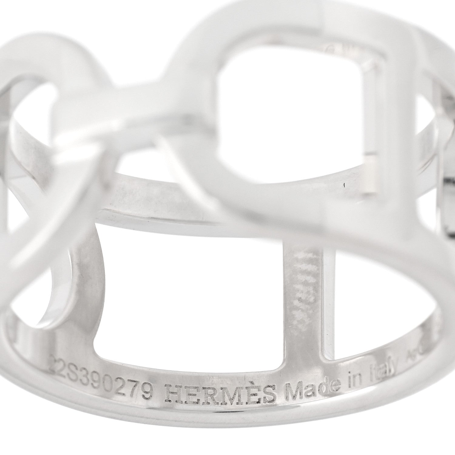 Hermes Sterling Silver MM Ever Chaine d'Ancre Ring 55 7.25 3 of 4