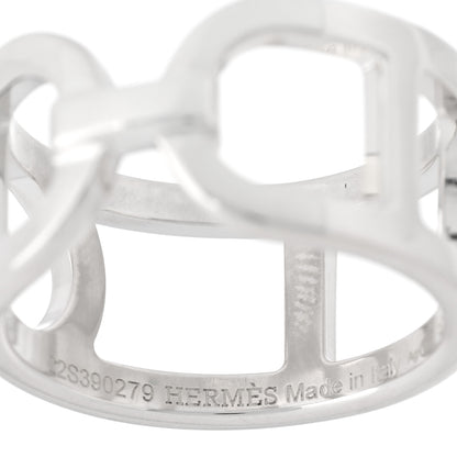 Hermes Sterling Silver MM Ever Chaine d'Ancre Ring 55 7.25 3 of 4