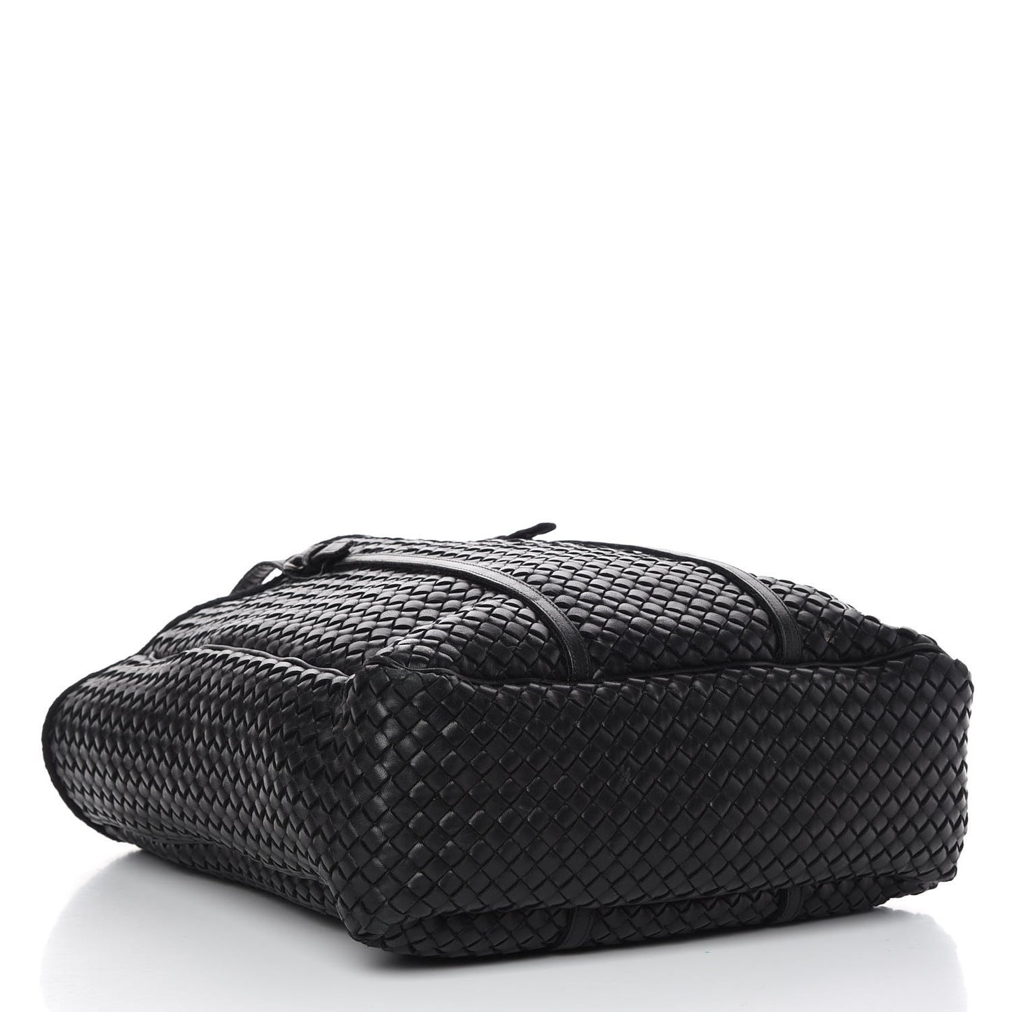 Wool Nappa Intrecciato Tote Black