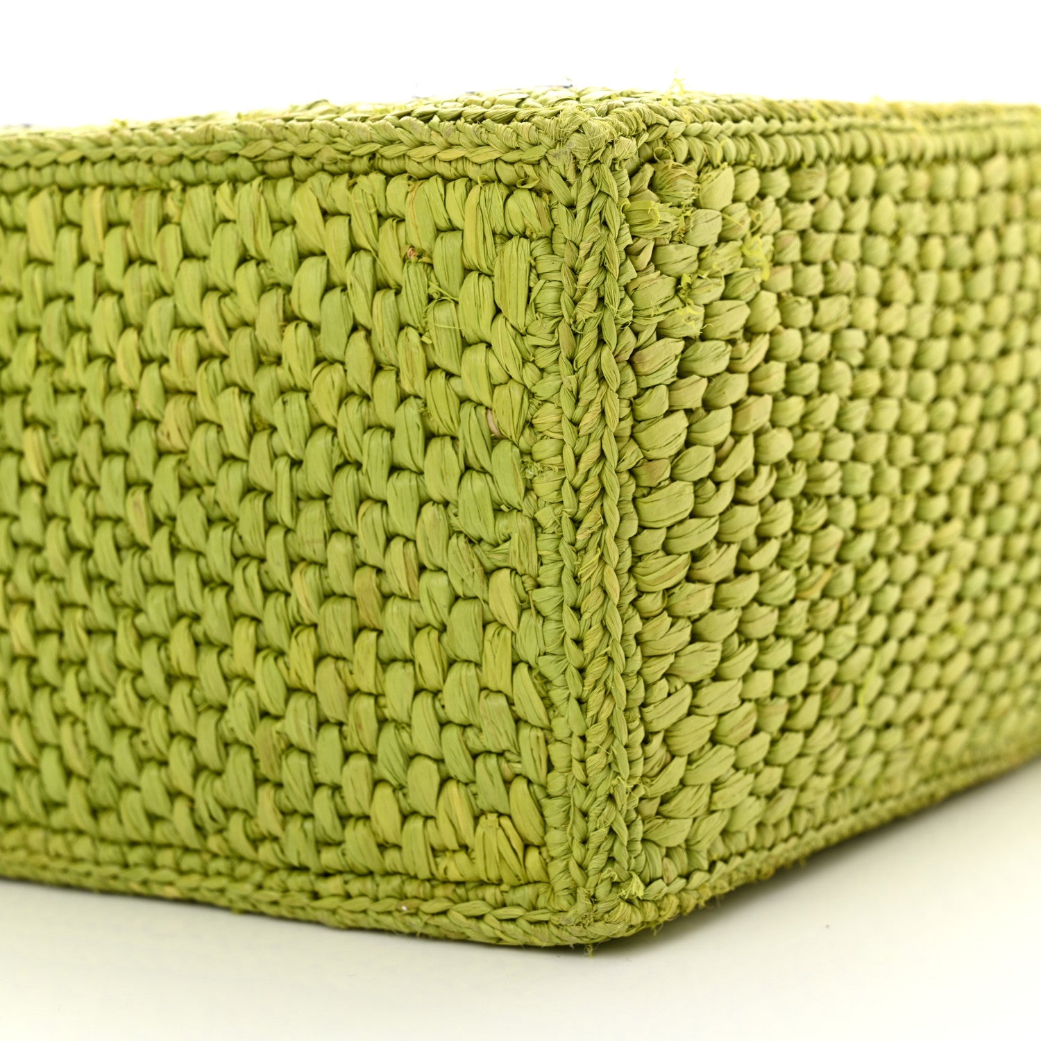 Loewe Raffia Small Paula Ibiza Logo Tote Meadow Green 9 of 10