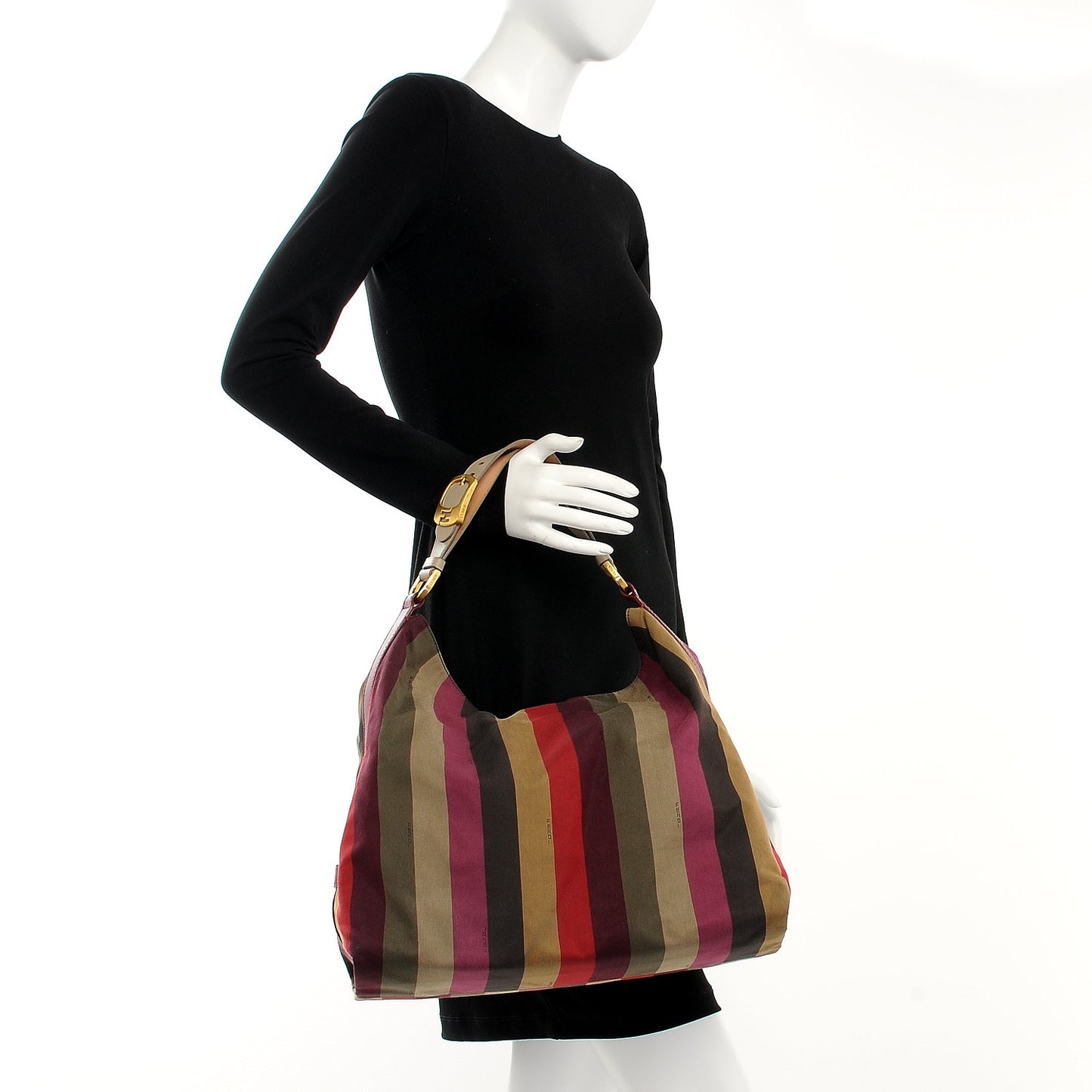Canvas Striped Pequin Hobo Multicolor