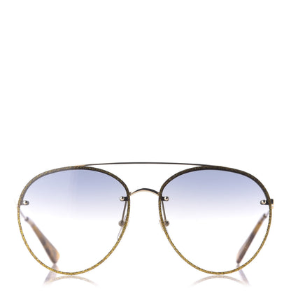 Gucci Glitter Aviator Sunglasses GG0351S Gold 2 of 9