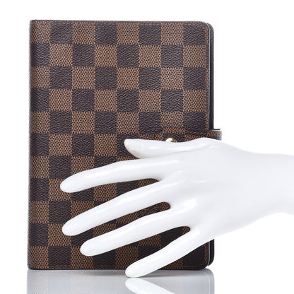 Louis Vuitton Damier Ebene Medium Ring Agenda Cover 2 of 12