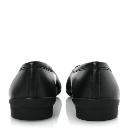 Chanel Lambskin Cap Toe CC Uniform Ballerina Flats 38 Black 6 of 12